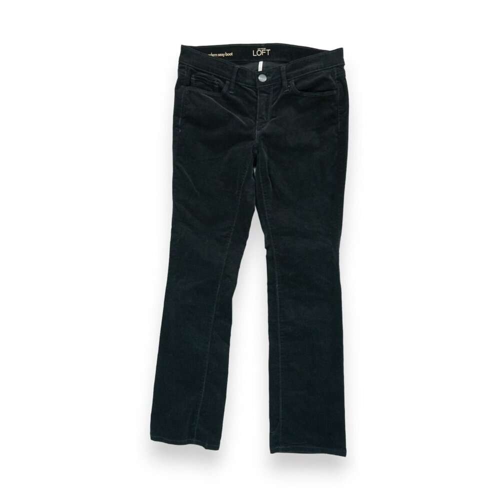 Loft Jeans Womens‎ 28/6 P Black Bootcut Modern Sexy Boot Low Rise Stretch